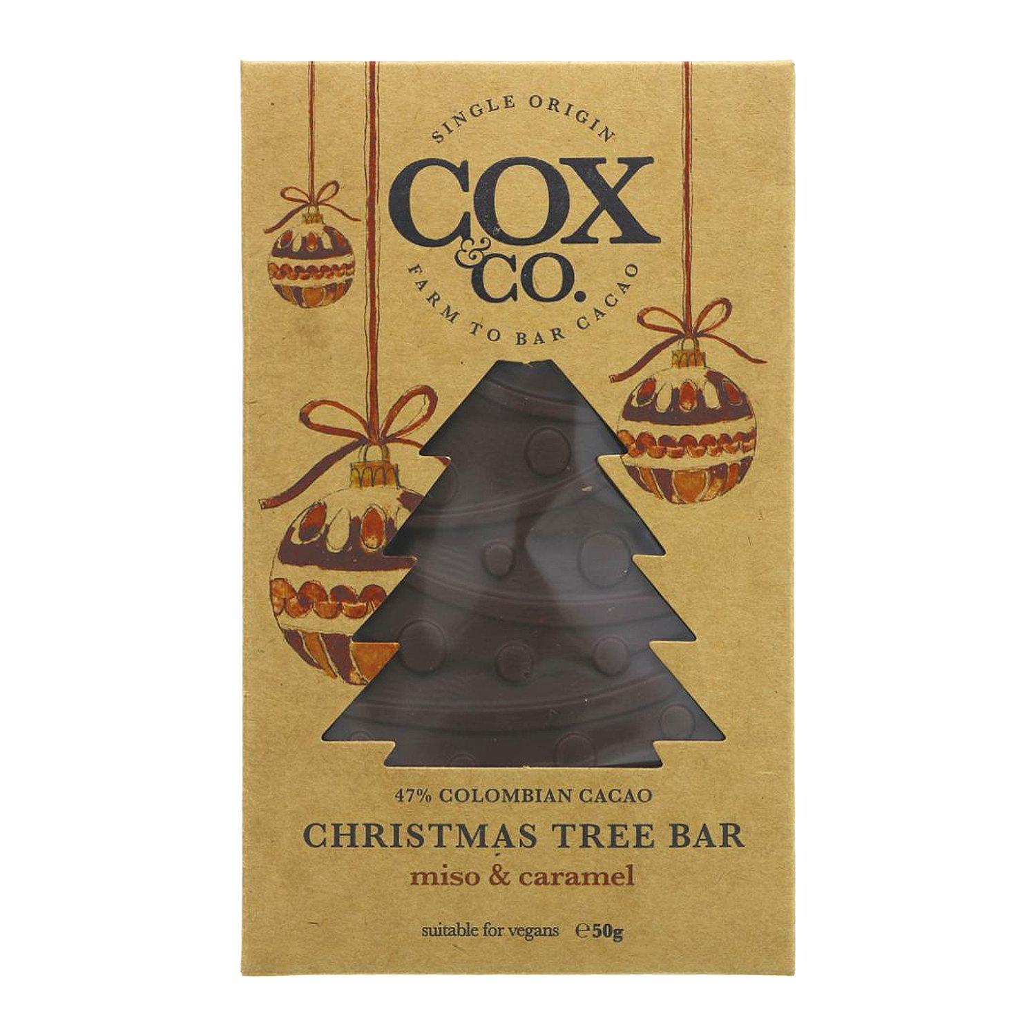 Cox & Co Miso & Caramel Christmas Tree Chocolate Bar 50g
