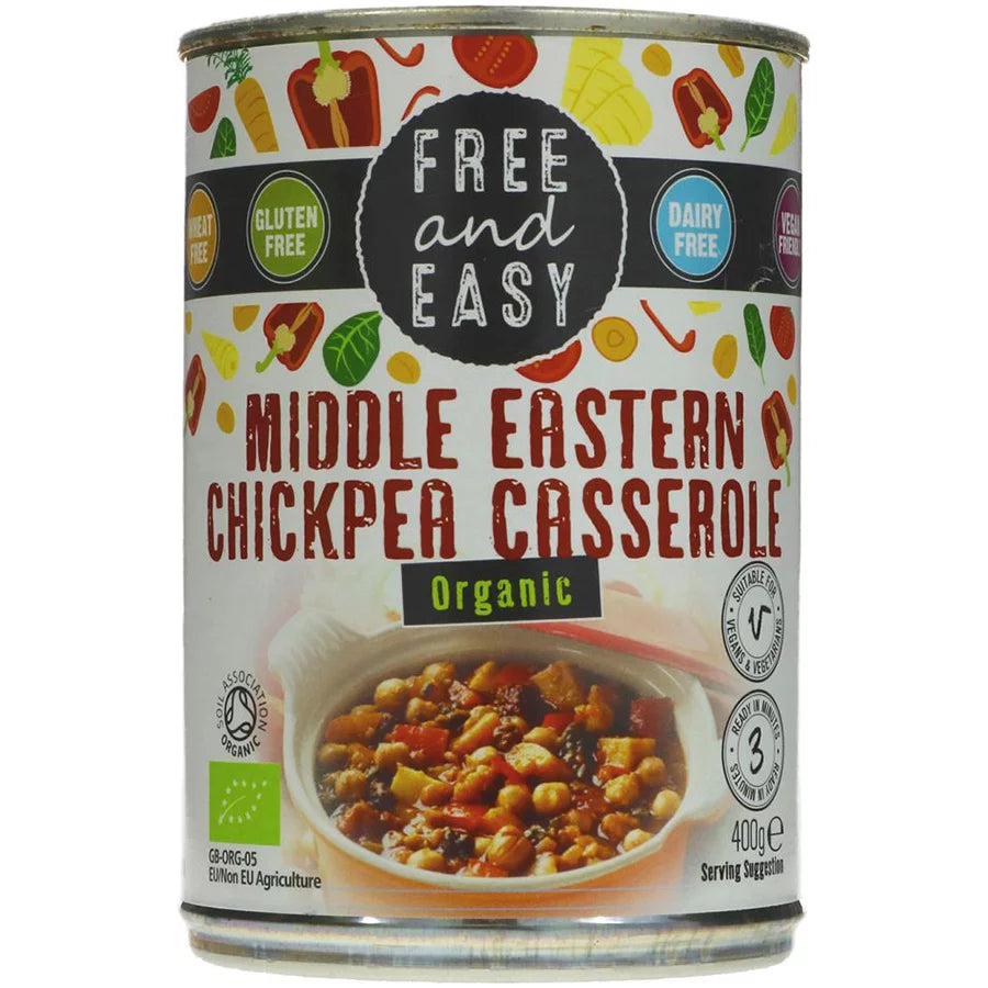 Free & Easy Tin Middle Eastern Chickpea Casserole 400g