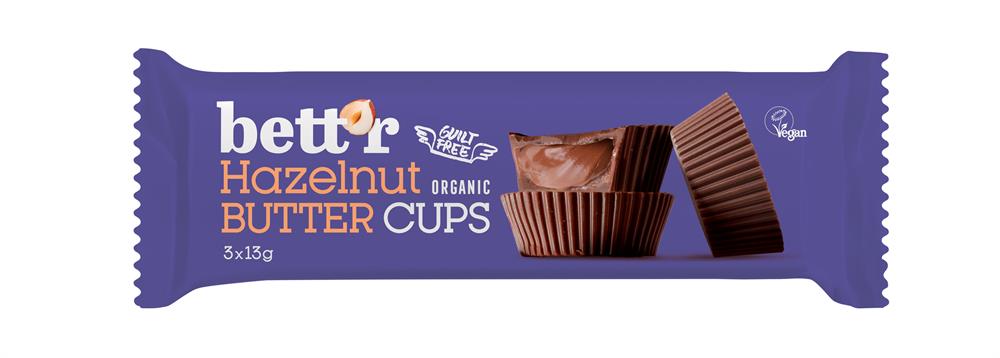 Bettr Nut Butter Cups Hazelnut 39g
