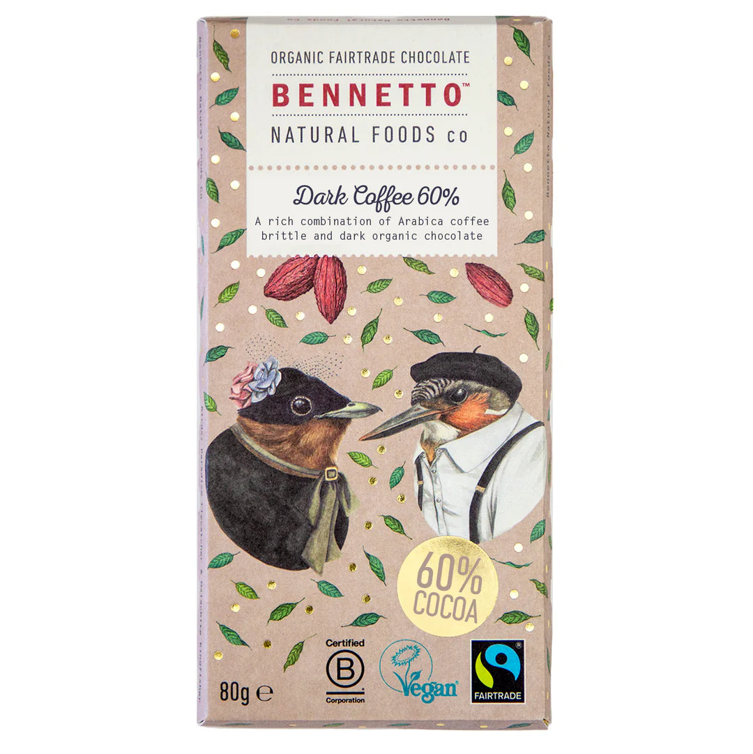 Bennetto Chocolate Bar Dark Coffee 80g