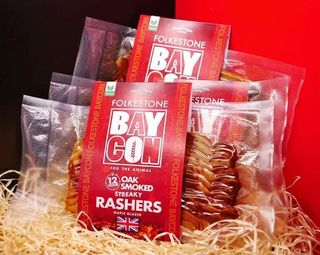 Folkestone Baycon Oak Smoked Streaky Rashers 150g