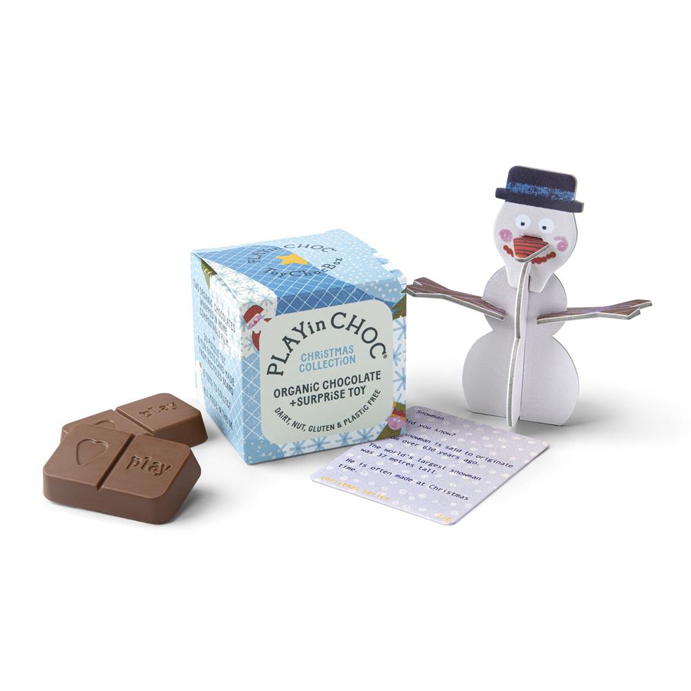 PLAYin CHOC Box Christmas Collection Chocolate and Toy 50g