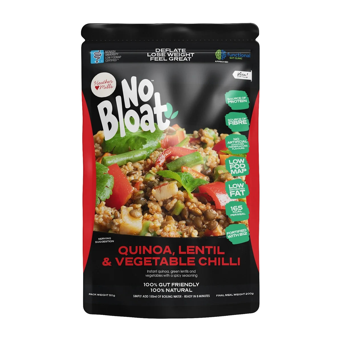 No Bloat Quinoa, Lentil & Vegetable Chilli 50g
