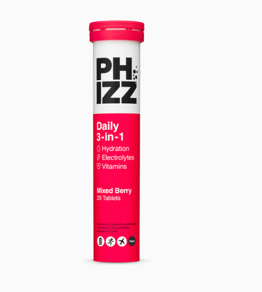 Phizz Daily 3-in-1 Electrolytes and Vitamins Berry 20 Tablets