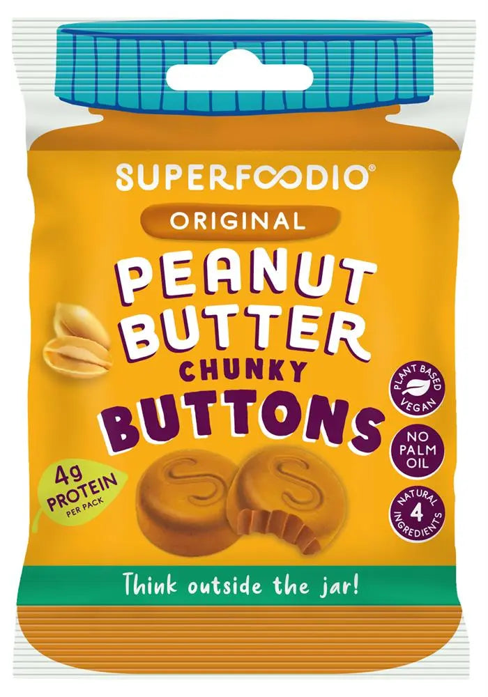 Superfoodio Peanut Butter Buttons Original 20g