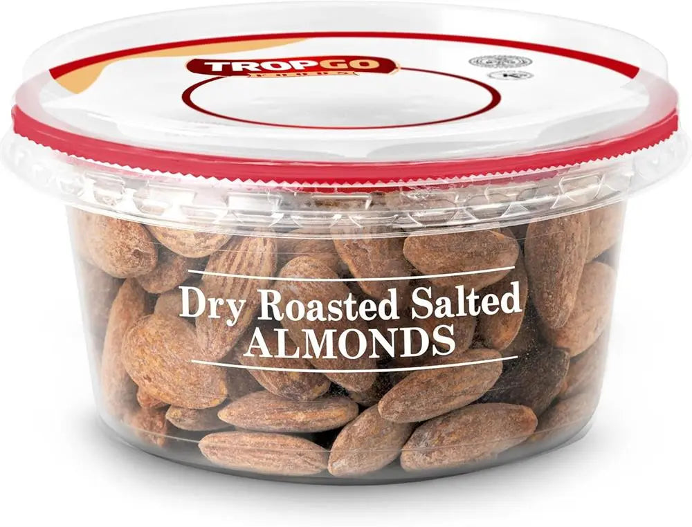 Tropgo Dry Roasted Salted Almonds 180g