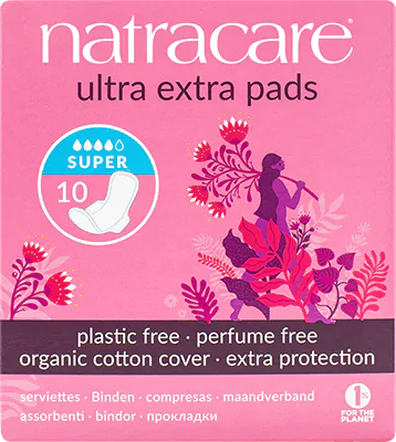 Natracare Ultra Extra Pads With Wings Super
