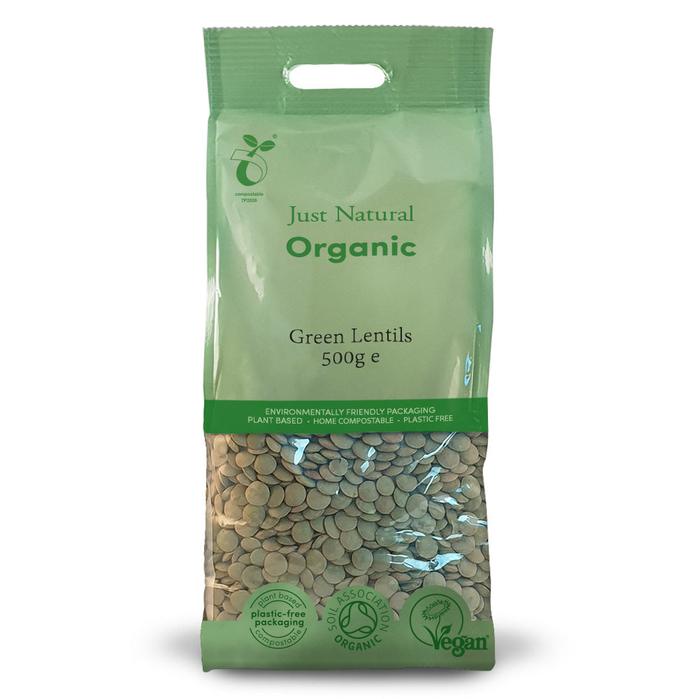 Just Natural Org Green Lentils 500g