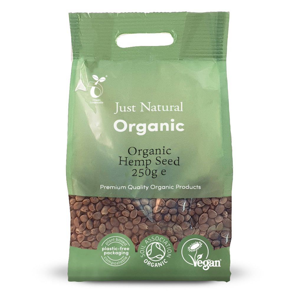 Just Natural Org Hemp Seed Whole 250g