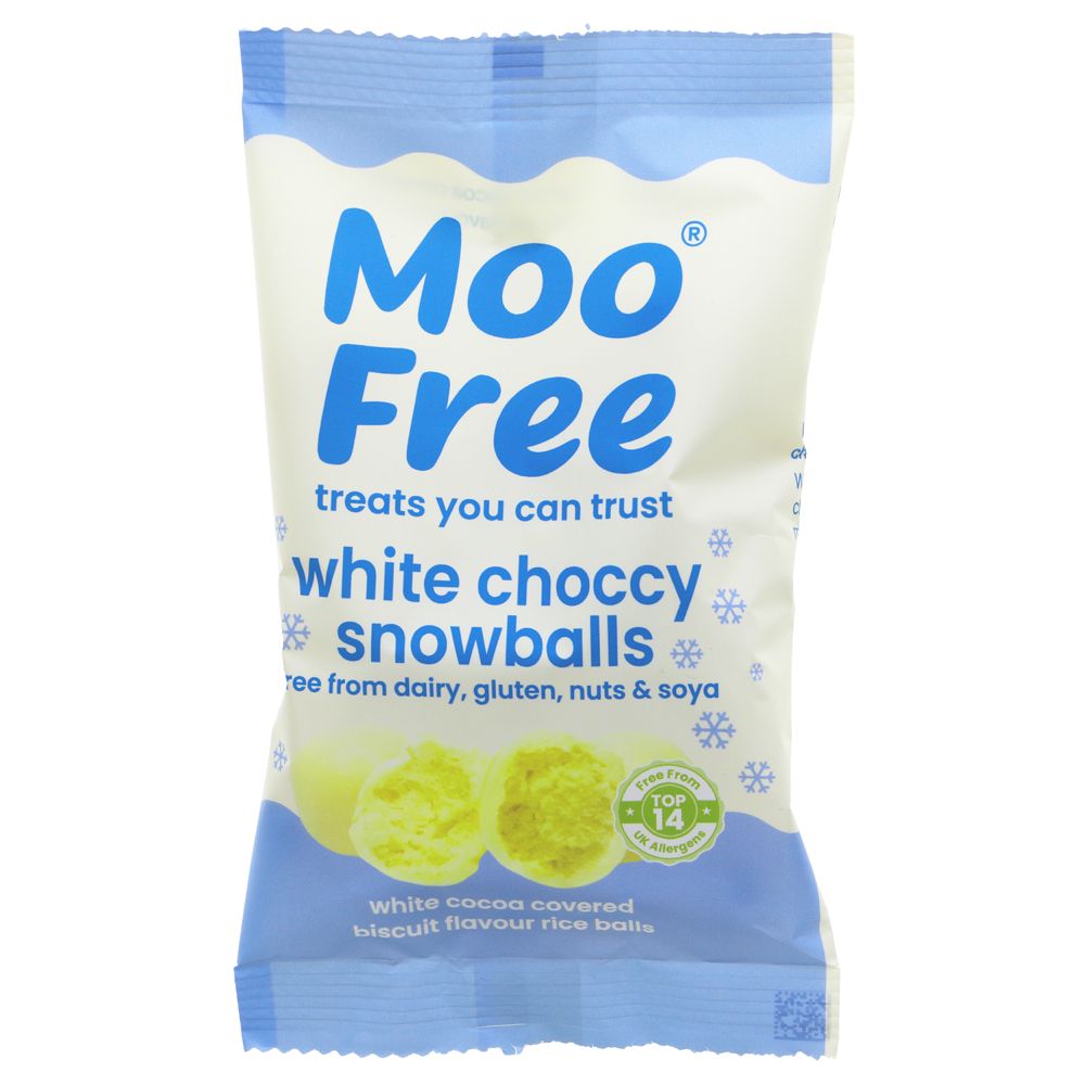 Moo Free White Choccy Snowballs 35g