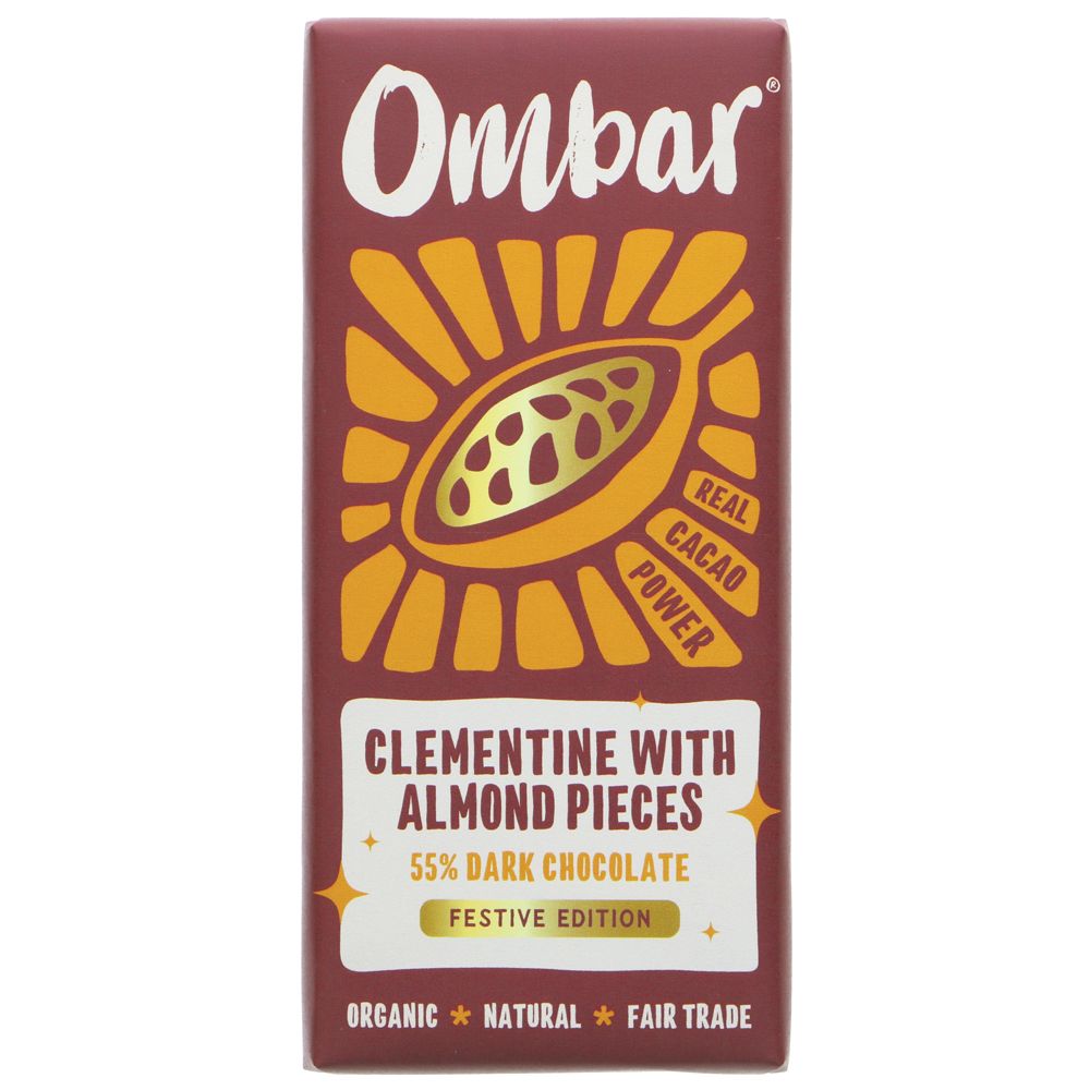 Ombar Chocolate Clementine & Almond Bar 70g