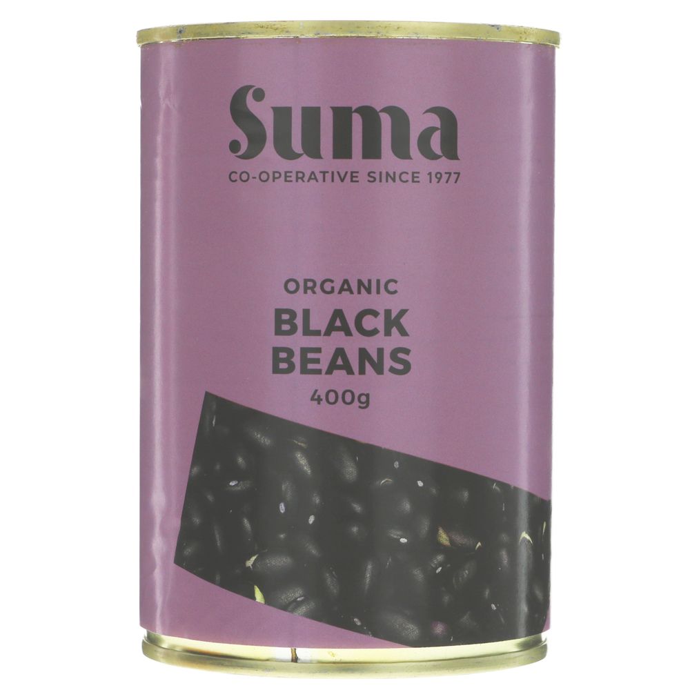 Suma Tins Black Beans Organic 400g