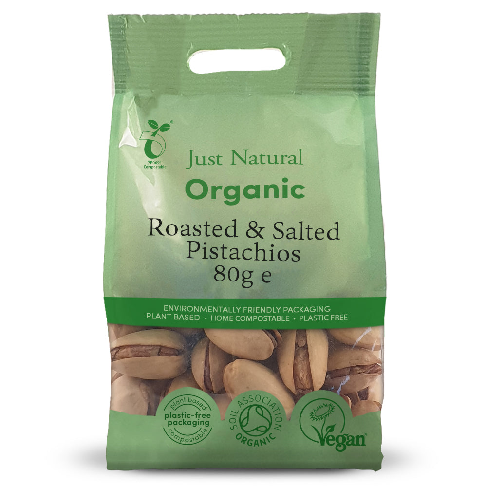 Just Natural Org Salted Pistachios 80g