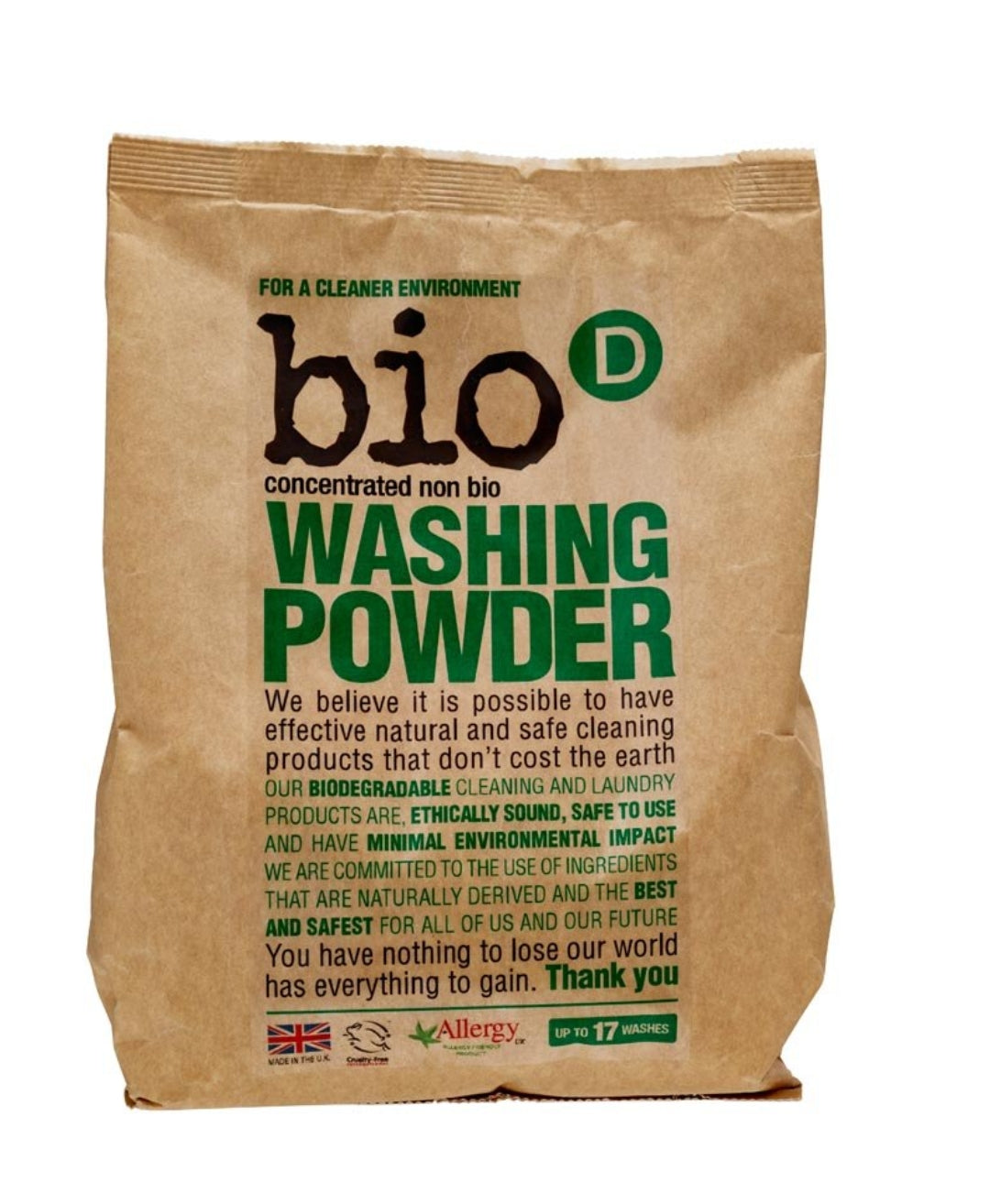 Bio-D Washing Powder Non Bio 2kg