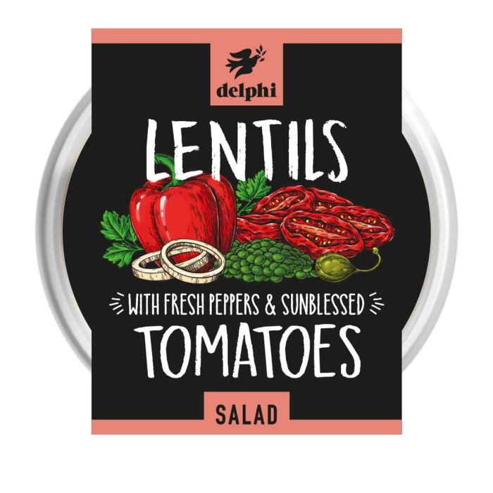 Delphi Lentils Tomatoes 220g