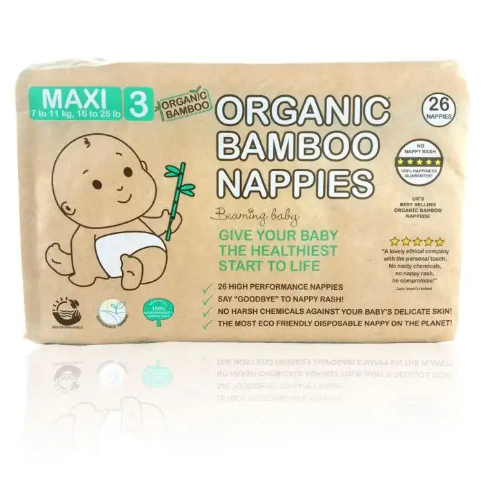 Beaming Baby Bamboo Nappies Size 3 x26