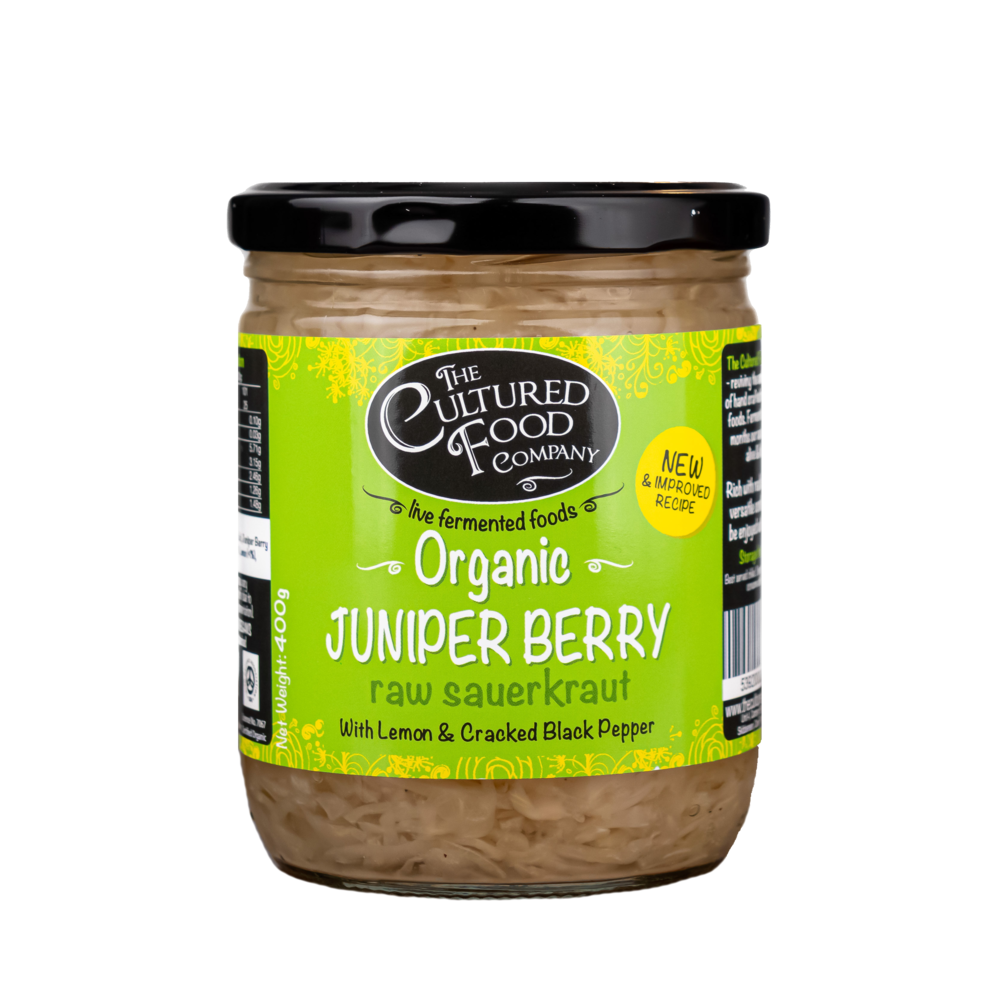 The Cultured Food Co Juniper Berry Sauerkraut With Lemon & Cracked Black Pepper 400g