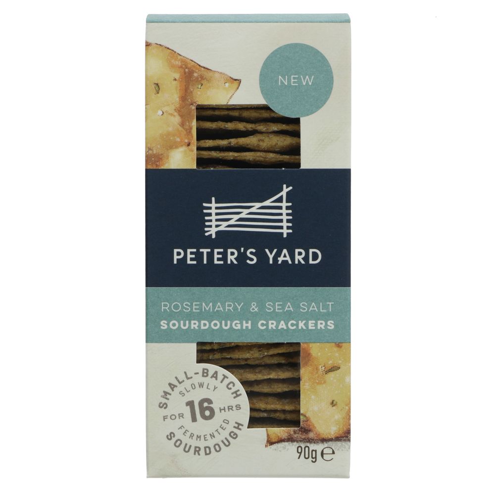Peter's Yard Rosemary & Sea Salt Sourdough Crackers 90g