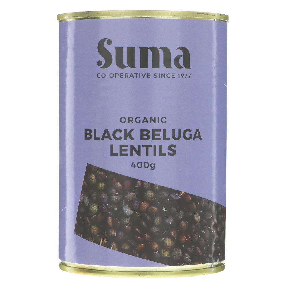 Suma Tins Black Beluga Lentils Organic 400g