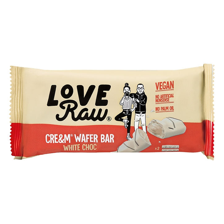 LoveRaw - Vegan White Choc Cream Filled Wafer Bars 44g