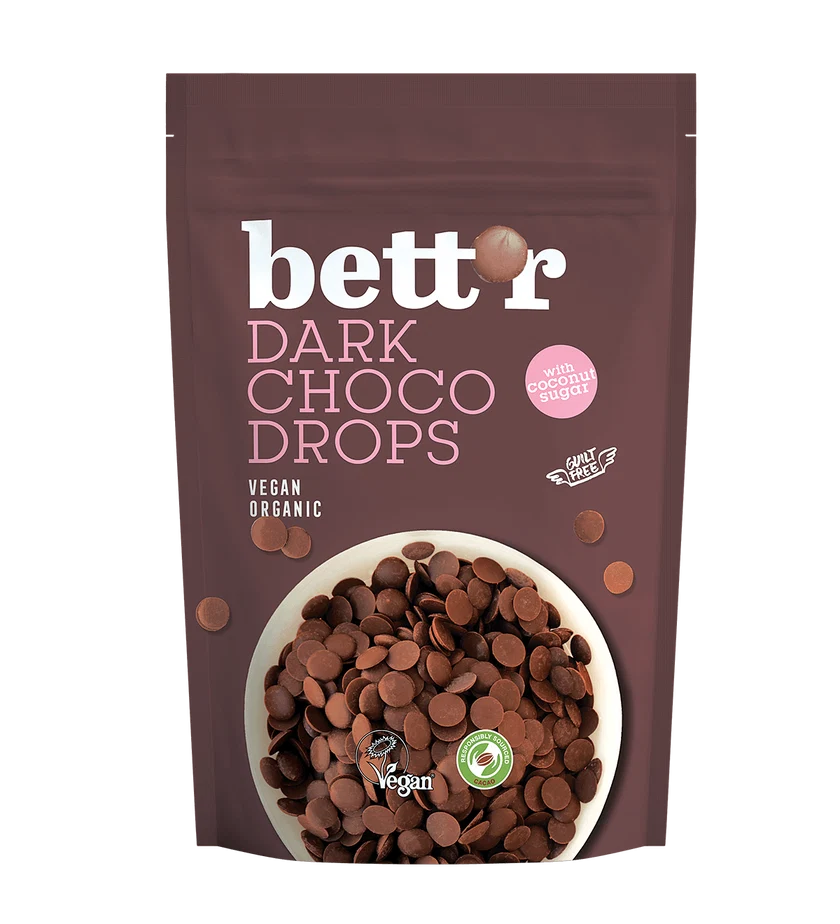 Bett'r Dark Choco Drops 200g