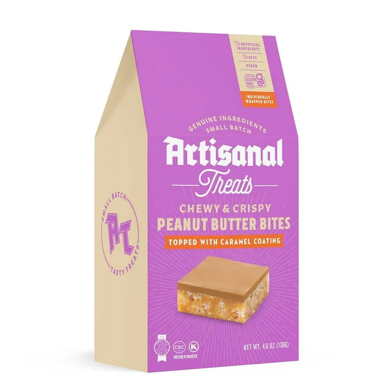Artisanal Treats Peanut Butter Bites Caramel Coating 136g