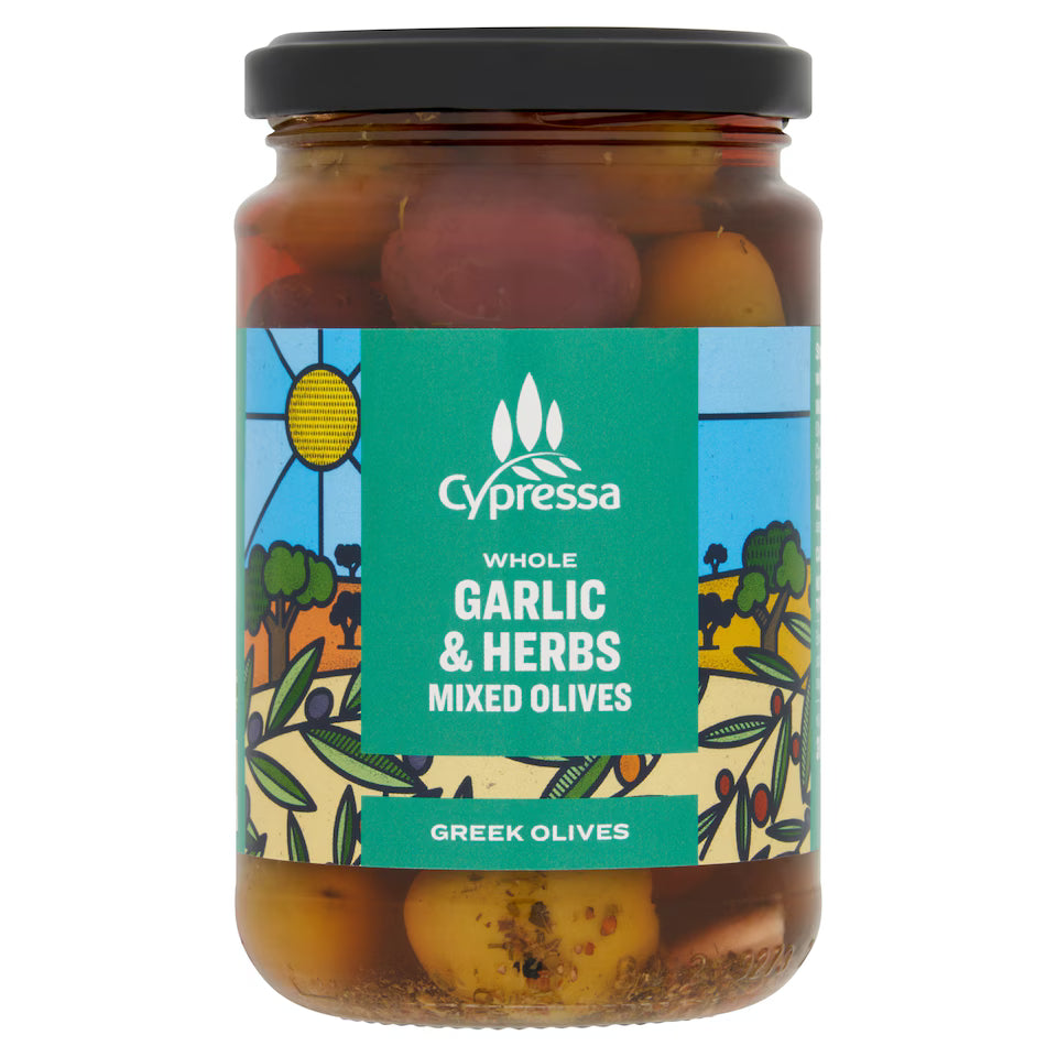 Cypressa Garlic & Herbs Mixed Olives 315g
