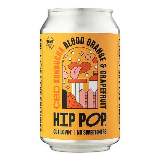 Hip Pop - CBD Blood Orange & Grapefruit Kombucha 330ml