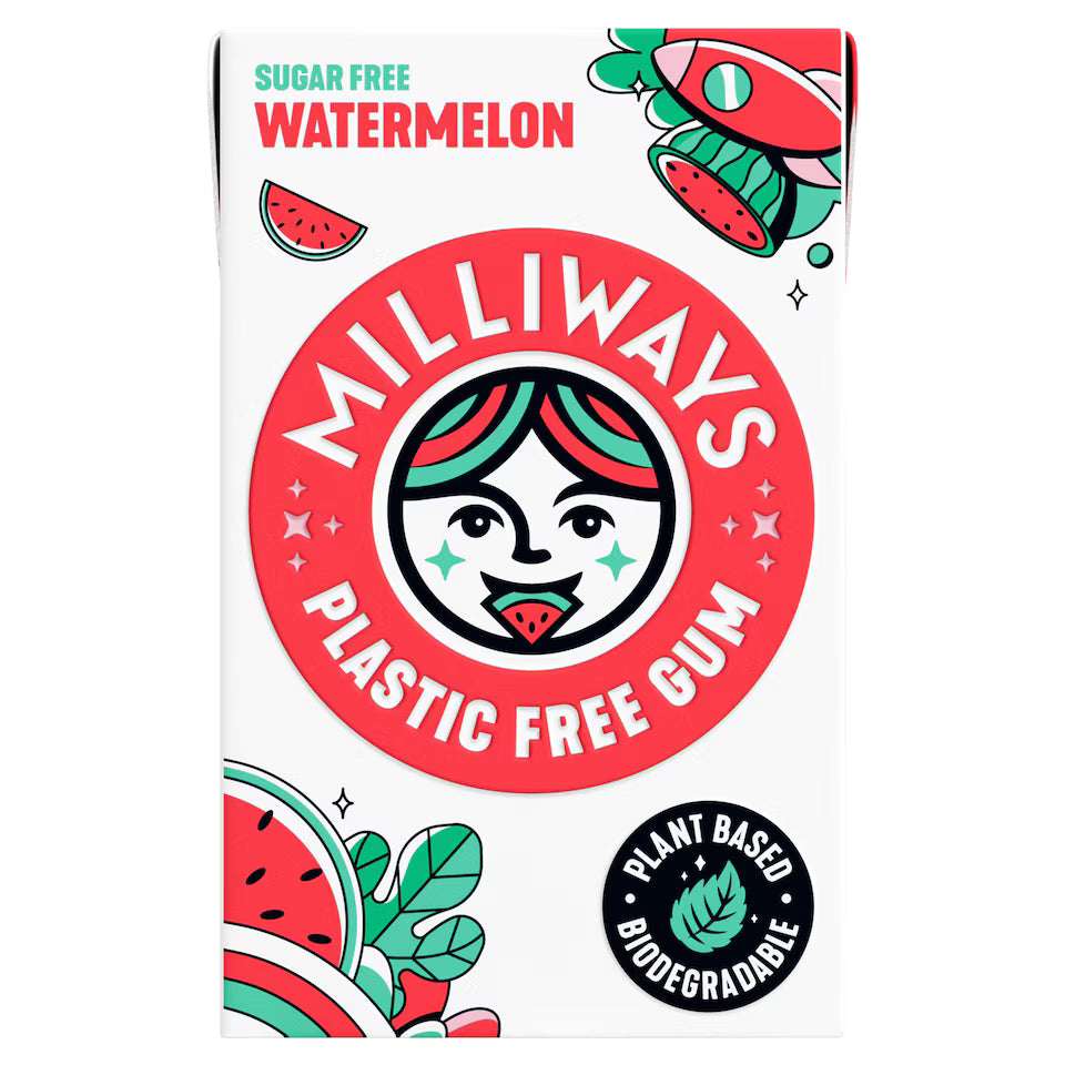 Milliways Watermelon Plastic Free Gum 19g