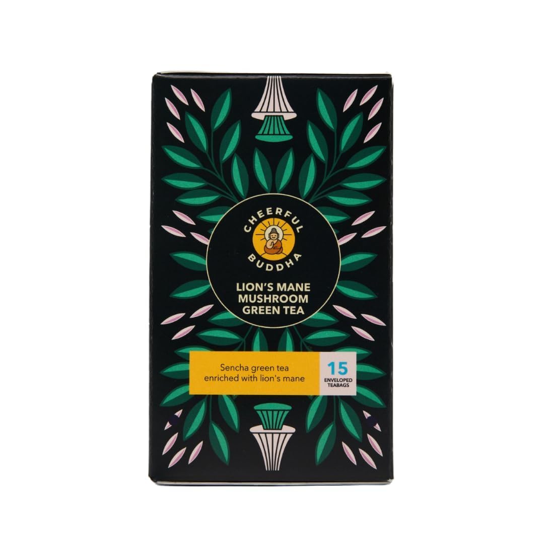 Cheerful Buddha Tea Lion's Mane Green Tea 15pk