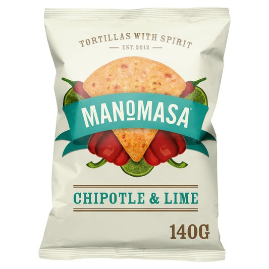 Manomosa Chipotle & Lime Tortilla Chips 140g