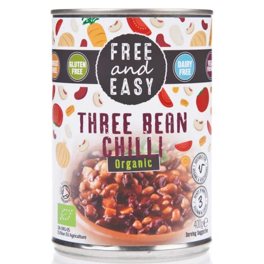 Free & Easy Tin Three Bean Chilli 400g