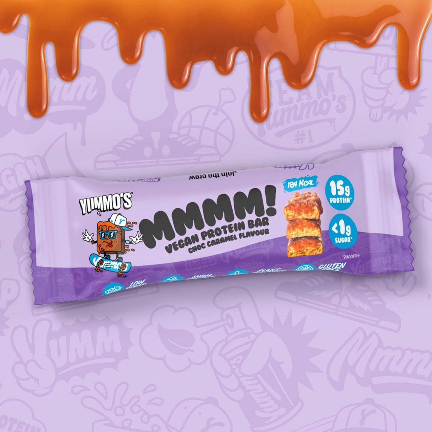 Yummos Choc Caramel Protein Bar 55g