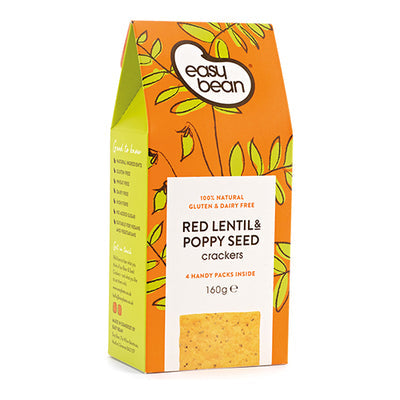 Easy Bean Red Lentil Poppy Crackers 150g