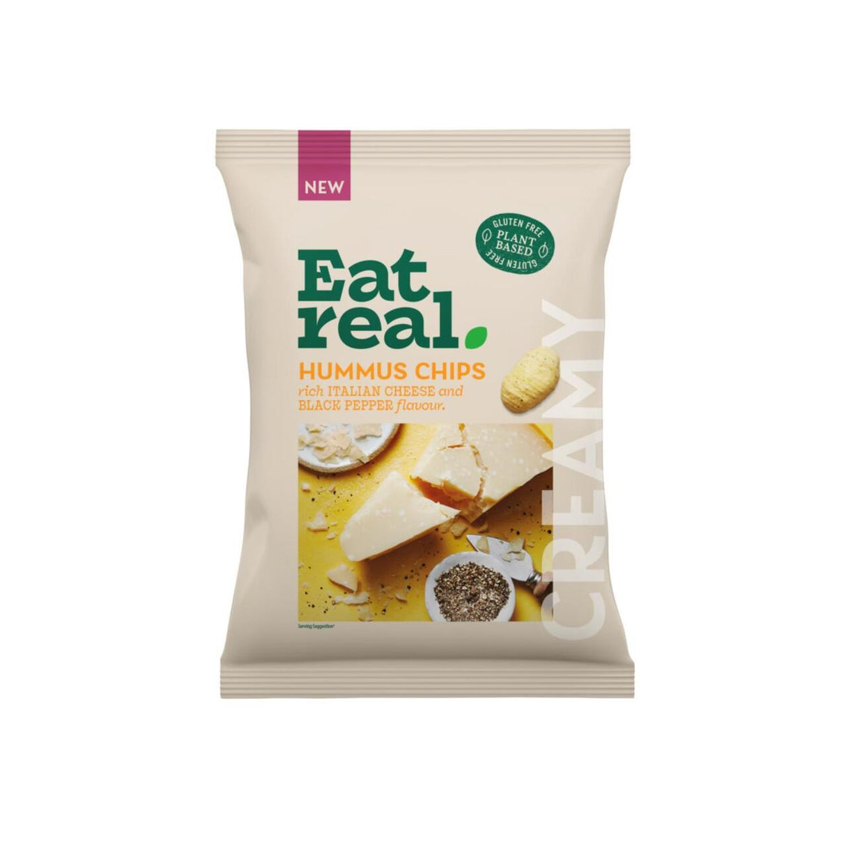Eat Real Hummus Chips Italian Cheese & Black Pepper 110g