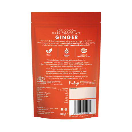 Forest Feast Dark Choc Ginger 130g