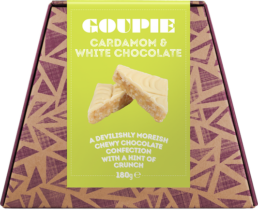 Goupie Cardamom & White Chocolate 180g