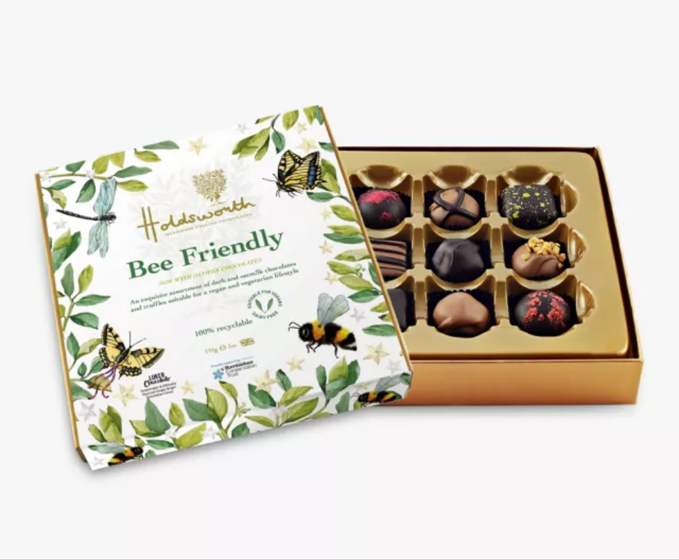 Holdsworth Chocolates Bee Friendly Xmas Gift Box 110g