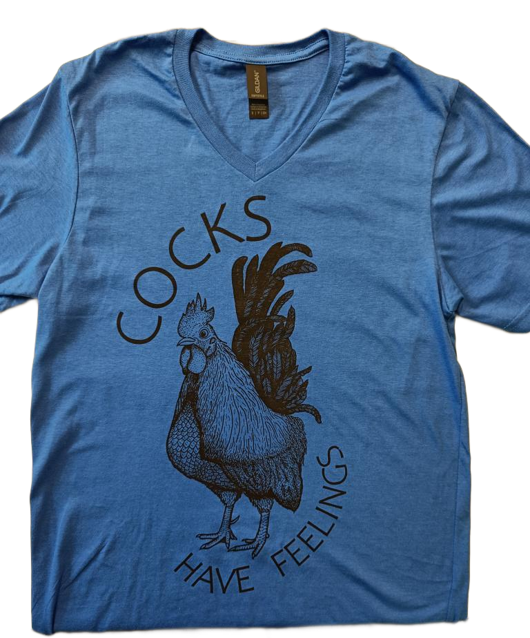 T-shirt Cocks Have Feelings (Blue)