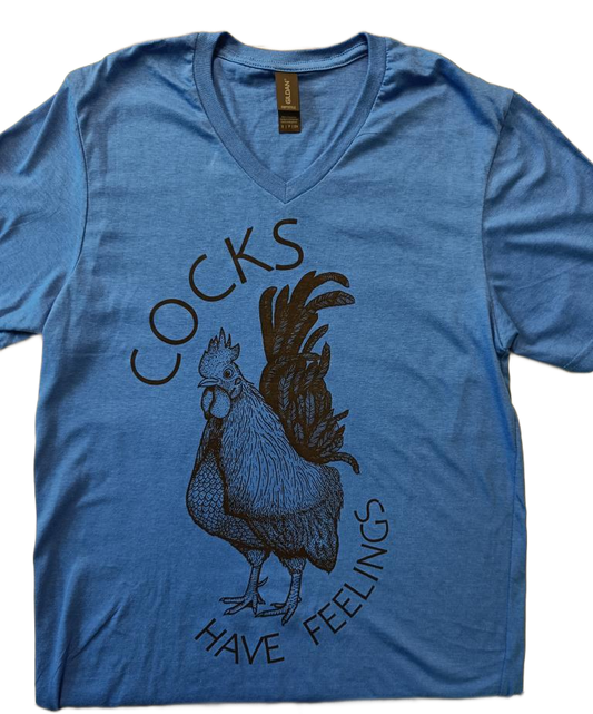 T-shirt Cocks Have Feelings (Blue)