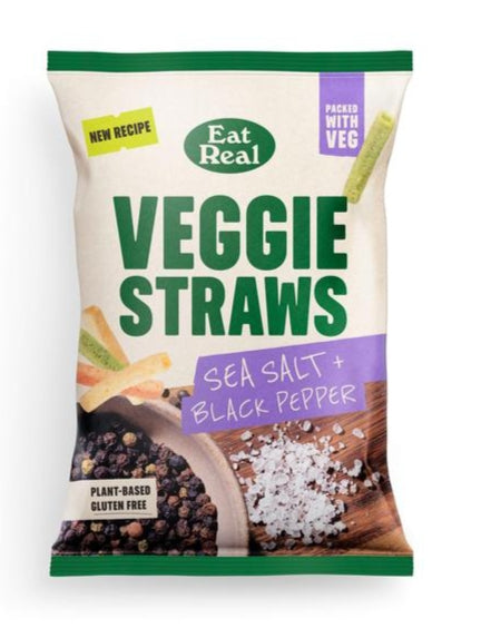 Eat Real Veggie Straws Sea Salt & Black Pepper 110g