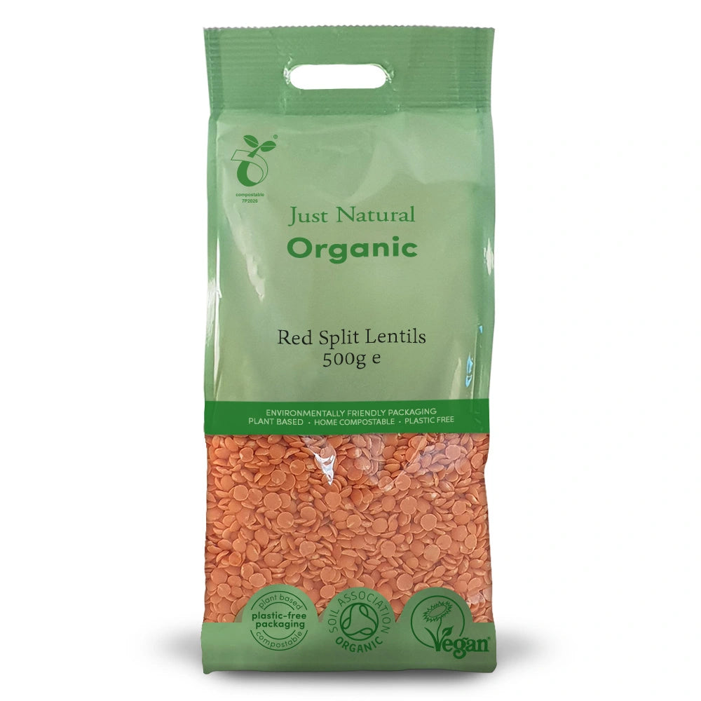 Just Natural Org Red Split Lentils 500g