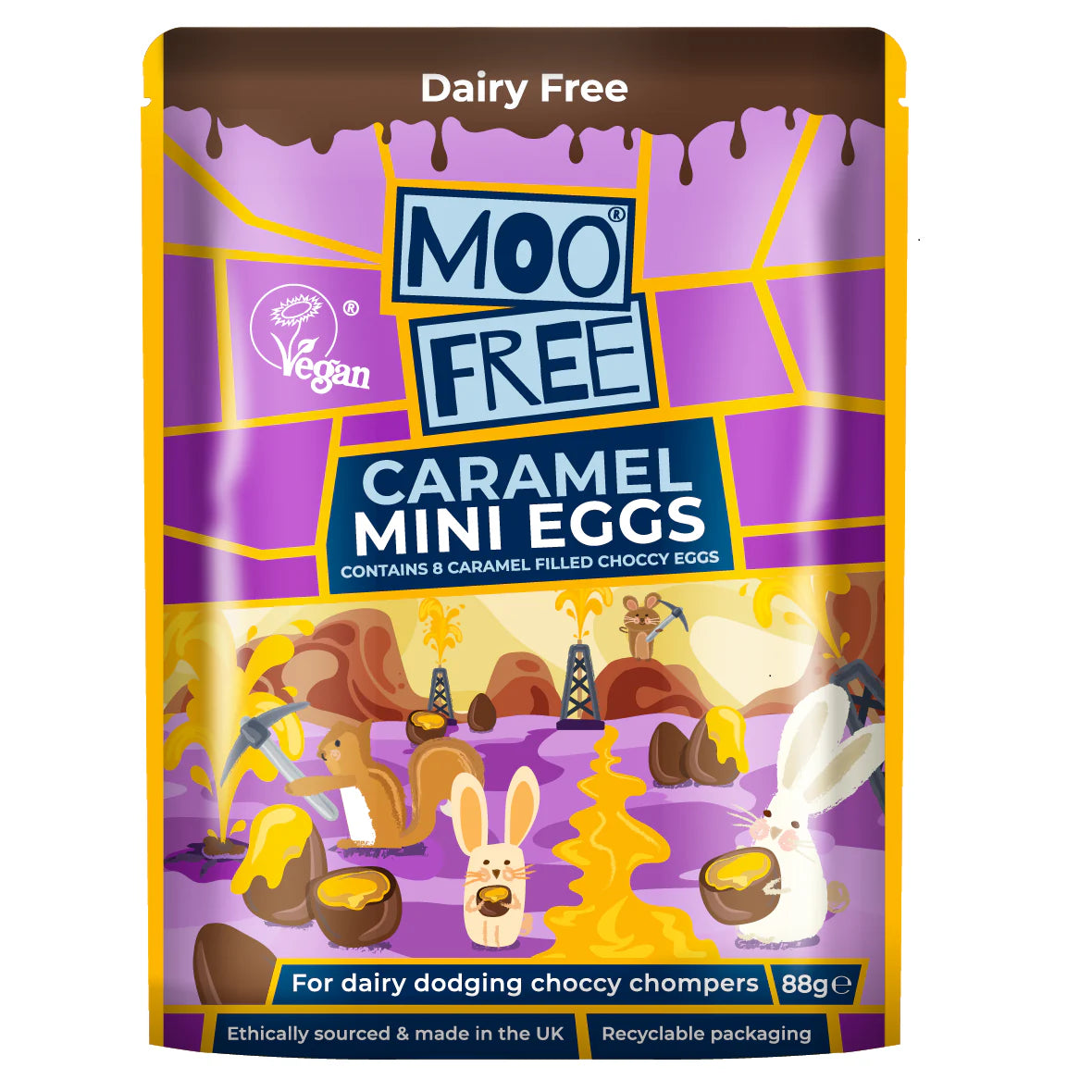 Moo Free Caramel Mini Eggs 88g