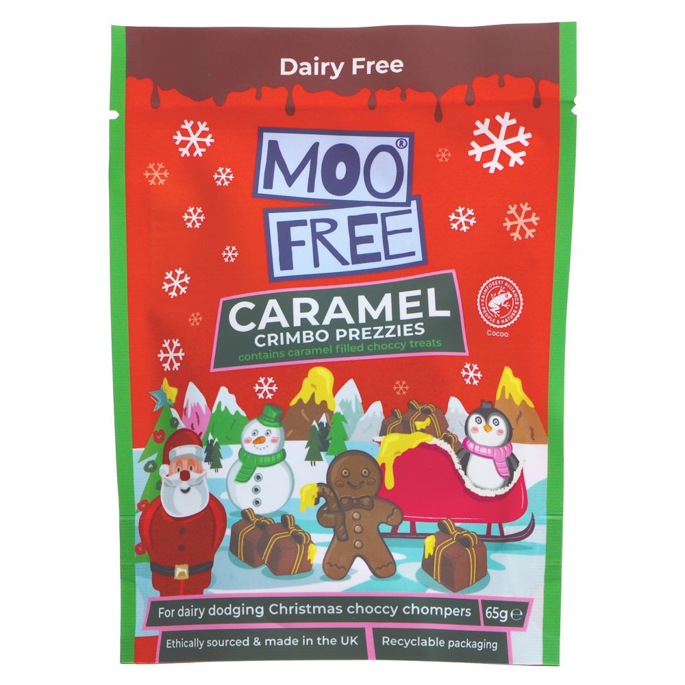 Moo Free Festive Caramel Filled Shapes 65g