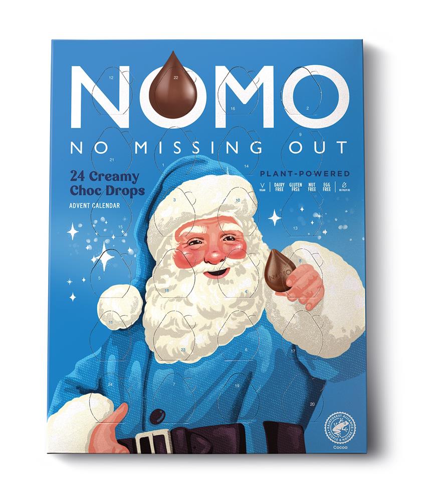 NOMO Xmas Free From Chocolate Advent Calendar 70g