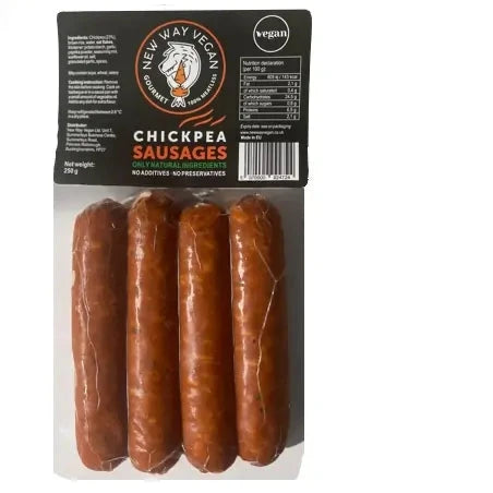 New Way Vegan Chickpea Sausages 250g