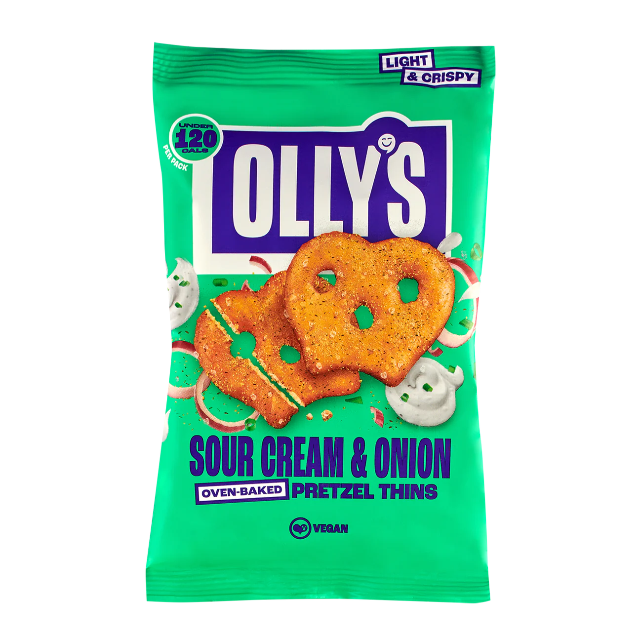 Olly's Sour Cream & Onion Pretzel Thins 140g