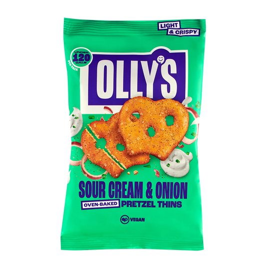 Olly's Sour Cream & Onion Pretzel Thins 140g