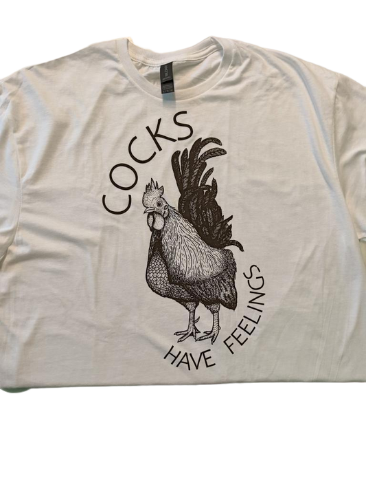 T-shirt Cocks Have Feelings (White)