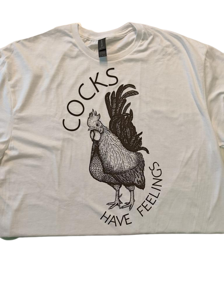 T-shirt Cocks Have Feelings (White)